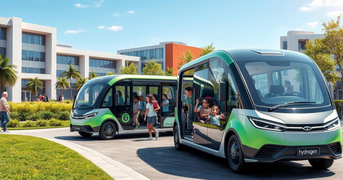 Les navettes autonomes à hydrogène révolutionnent le transport scolaire : bilan après un an d'expérimentation
